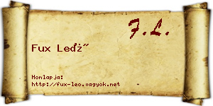 Fux Leó névjegykártya